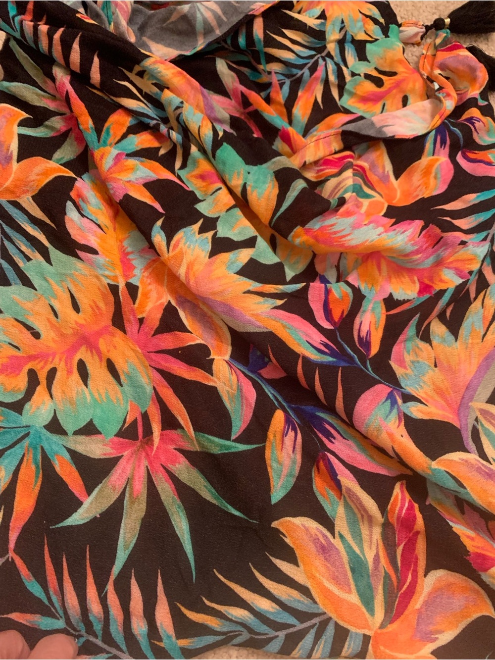 NWT LA BLANCA Floral Tropical Wrap Beach Swim Skirt Cover-up - Picture 2 of 5